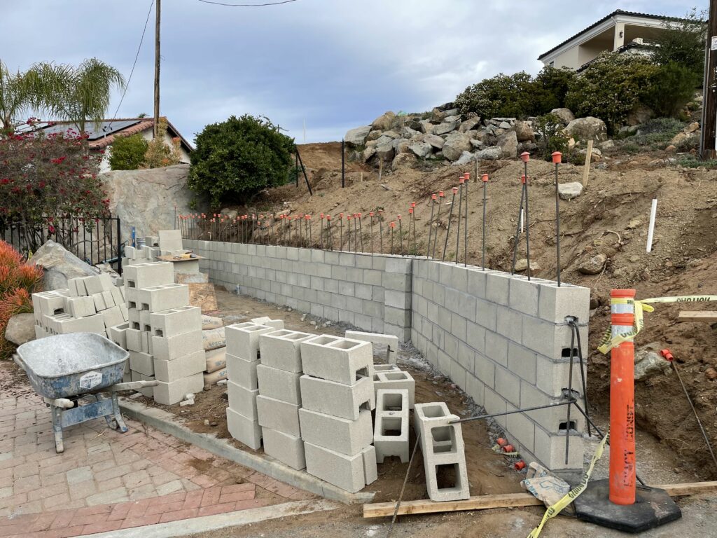 retaining wall construction and design